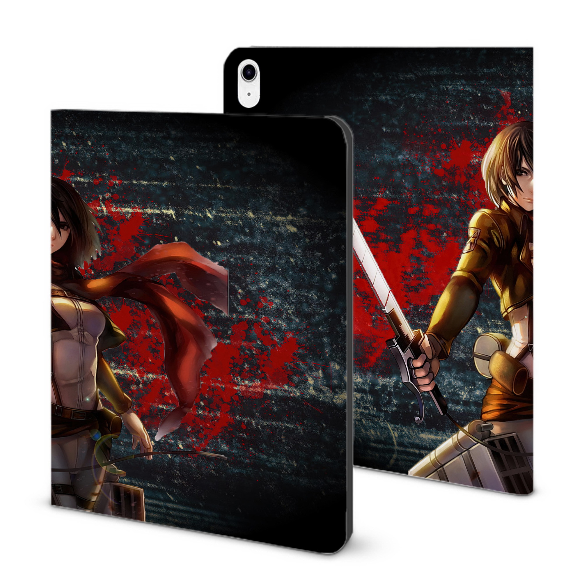 （画像用） 進撃の巨人 Attack on Titan IPad ケース ブック型 PUレザー TPU 耐衝撃 軽量 薄型 ペン収納なし 全面保護 IPad 各モデル対応